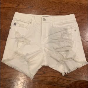 white Just USA jean shorts